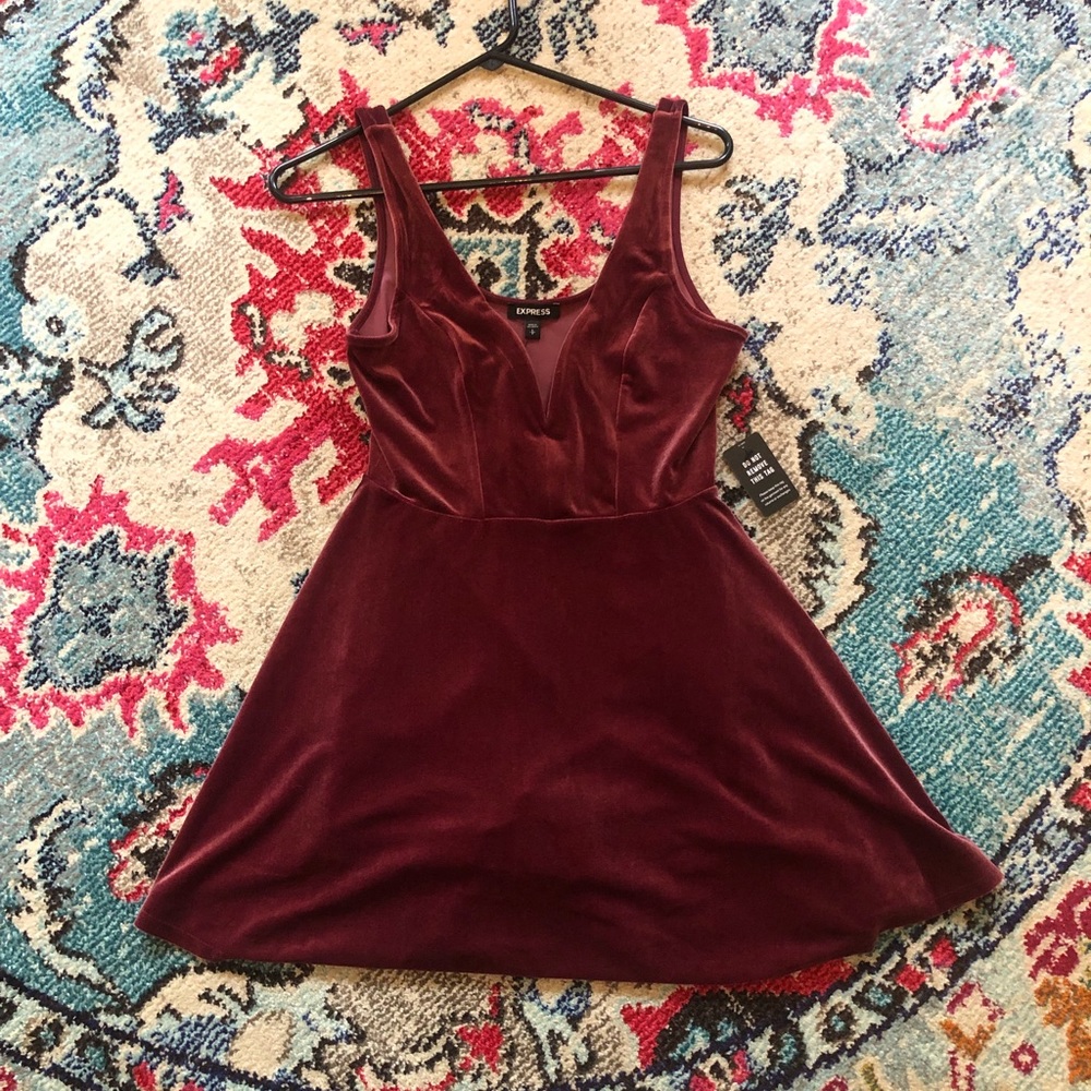 Red velvet dress
